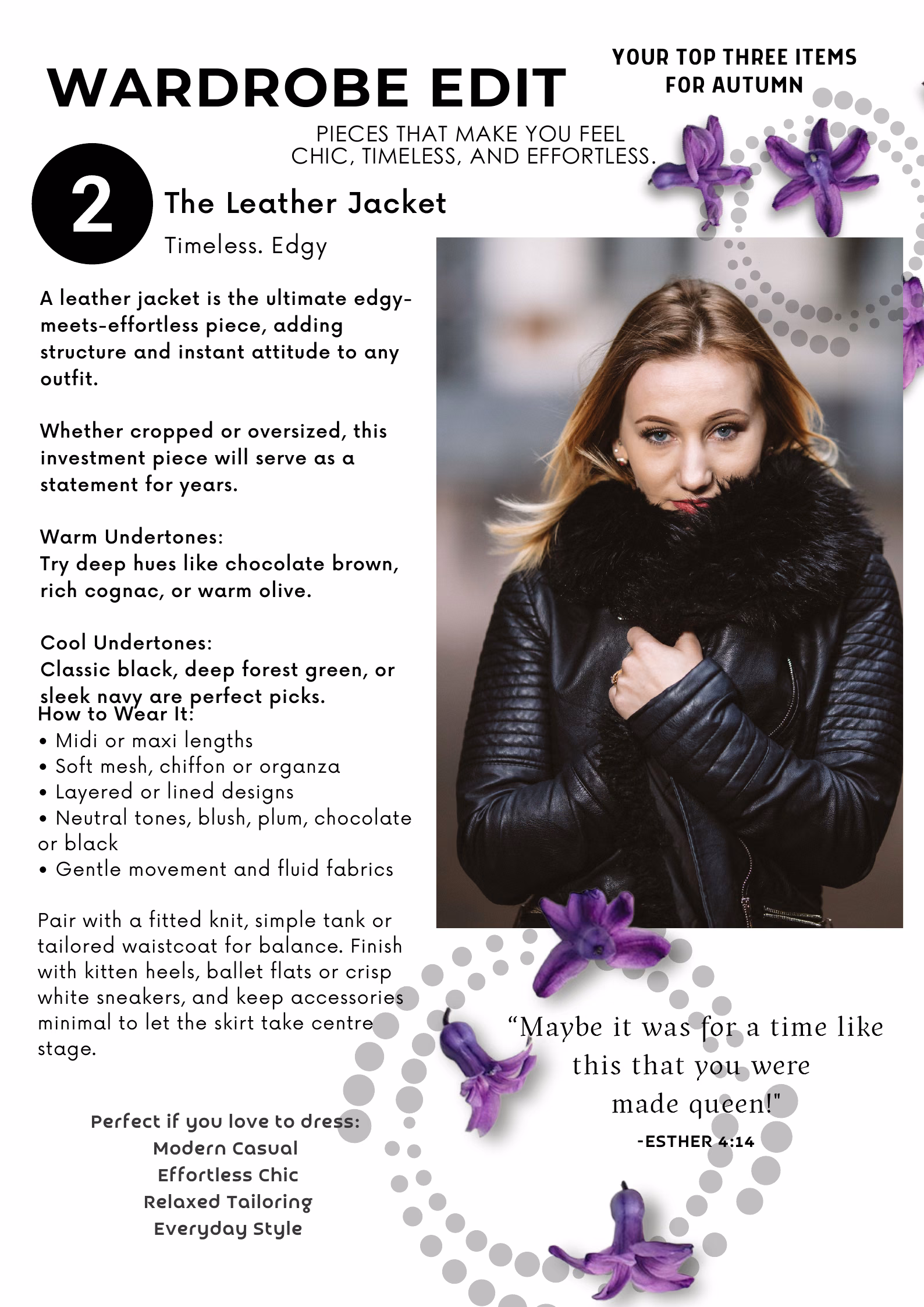 Wardrobe Edit — The Leather Jacket — The Style Edit, Autumn 2025