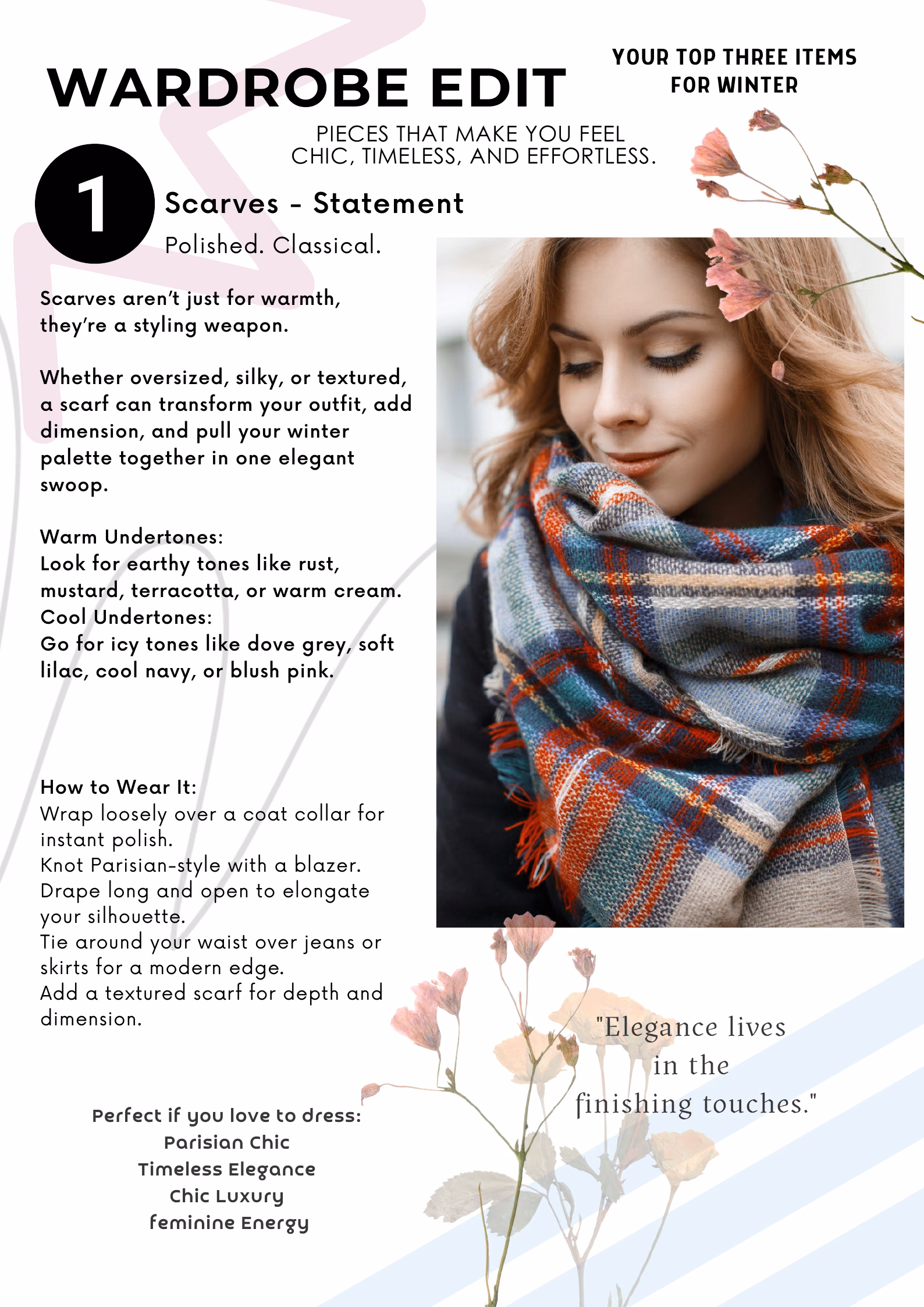 Wardrobe Edit — Statement Scarves — The Style Edit, Winter 2025