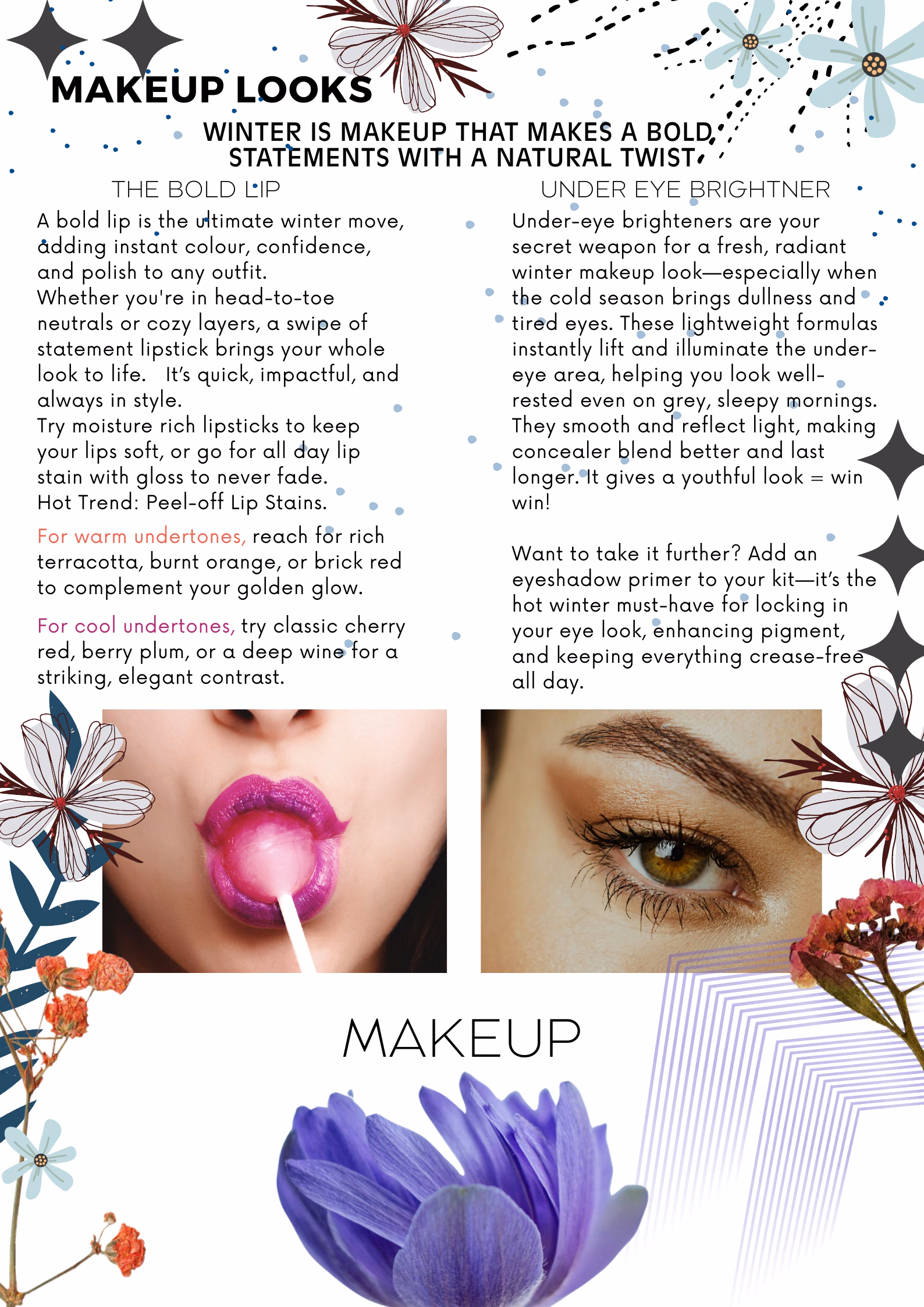 Makeup Looks — The Style Edit, Winter 2025