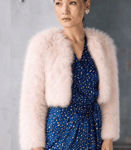 Luxe Feather Jacket at Sacha Drake