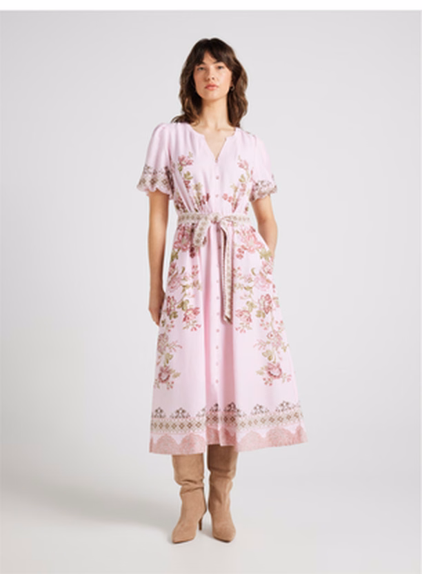 Stella Button Through Midi Dress at JUST JEANS