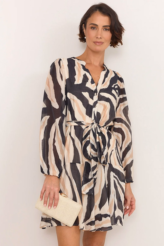 Venice Zebra Print Short Dress at ADORNE