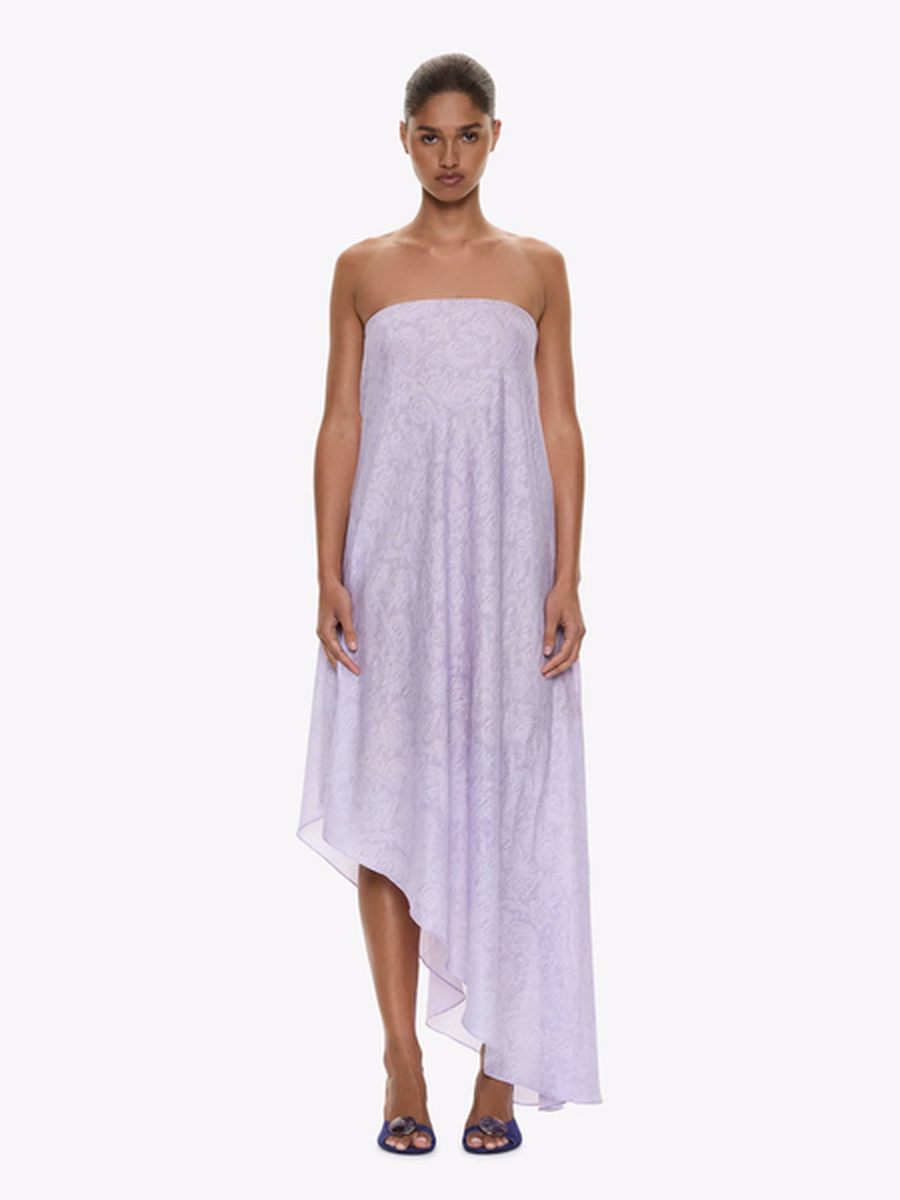 Light Leak Jacquard Cascade Dress at CHRISTOPHER ESBER